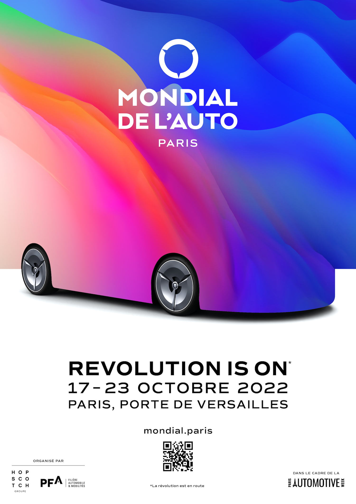 SALON MONDIAL AUTO PARIS 2022 UNE AFFICHE POUR FAIRE SA RÉVOLUTION